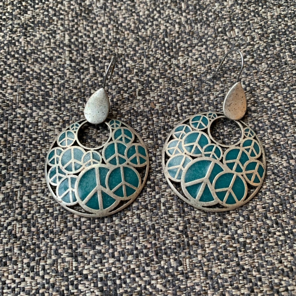 Peace sign earrings